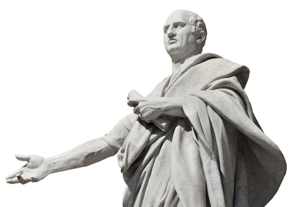 contentment is gratitude - picture of Cicero