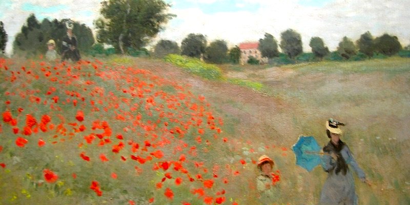 19th century landscape paintings - coquelicots - Monet