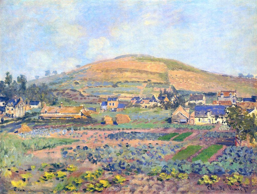 Monet in bloom: picture of The Mount Riboudet in Rouen at Spring by Claude Monet, 1872