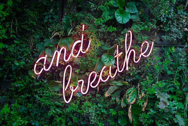 How to deal with stress and anxiety with: the word "and breathe"