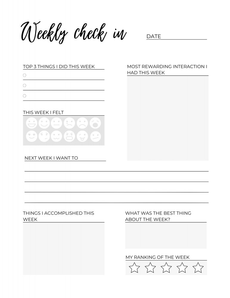 Free Printable Journal Templates: a simple weekly planner templates