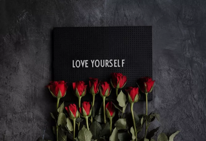 quotes for self respect: the word "love yourself"