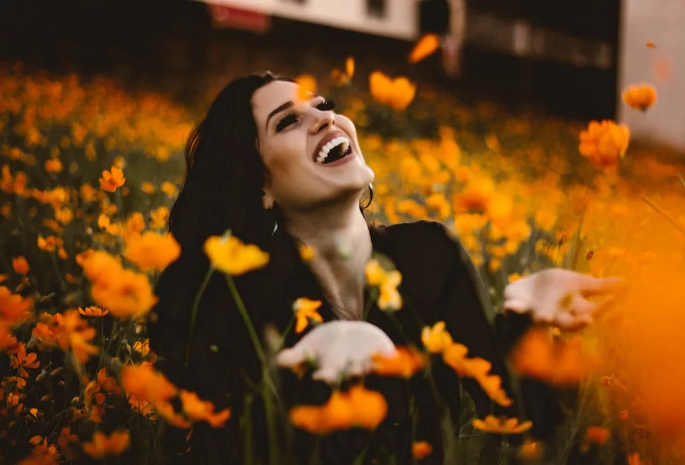 12 signs of spiritual awakening: a woman is experiencing joy