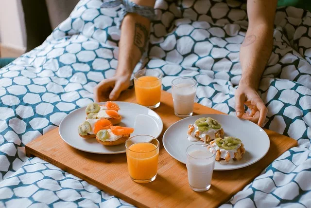how to get out of bed when depressed: a breakfast on bed